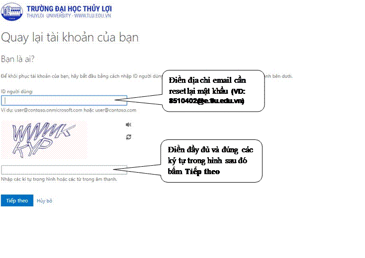 Hướng dẫn sử dụng Email với tên miền e.tlu.edu.vn
