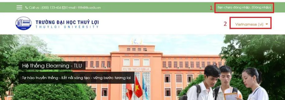 Hình 1.1 Giao diện hệ thống LMS_TLU