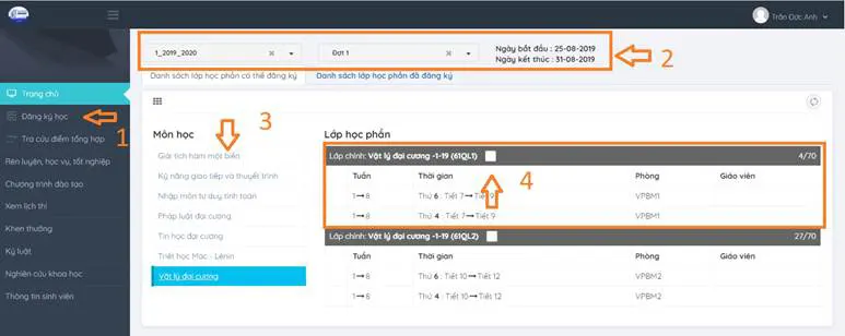 Hướng Dẫn Sử Dụng Phần Mềm Đăng Ký Học