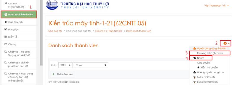 Hình 3.6 Ghi danh thủ công