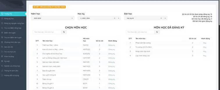 Hướng Dẫn Sử Dụng Phần Mềm Đăng Ký Học
