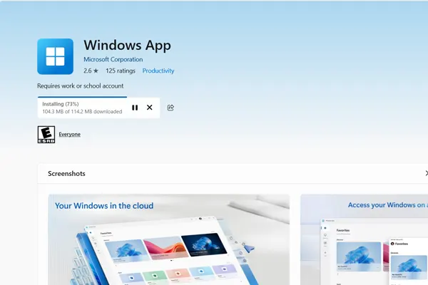 Tải và cài đặt Windows App