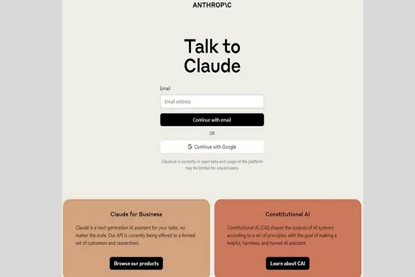 Truy cập vào Claude AI để đăng ký